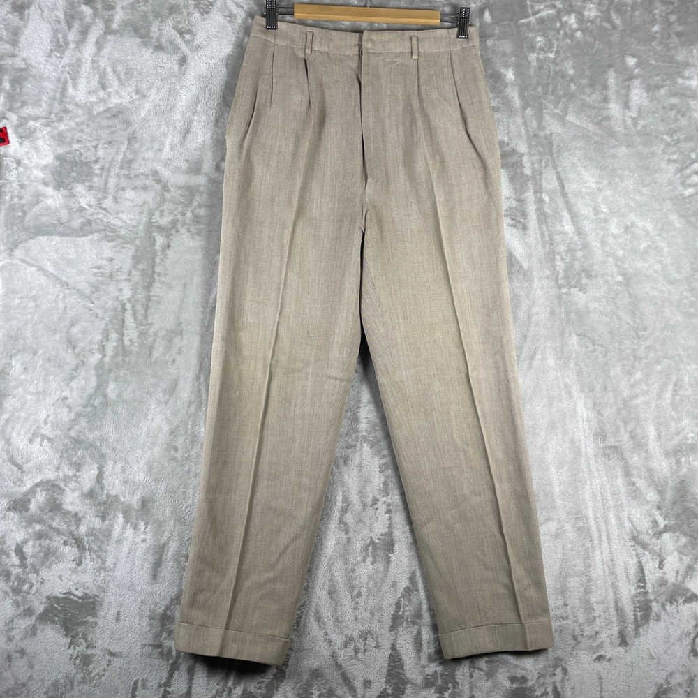 Vintage 1950s Drop Loop Rayon Gabardine Slacks Pants Mens 29x29 Rockabilly 50s